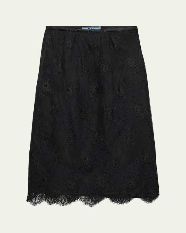 Pizzo Lace Sheer Skirt